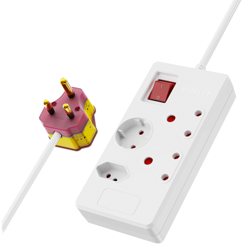 Ellies 4 way High Surge Multiplug 0.5M - WT
