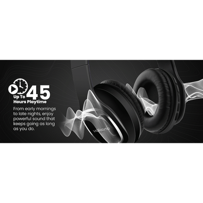 Volkano Phonic Series Bluetooth Full Size Headphones - Black