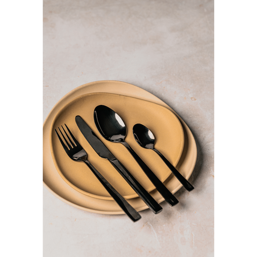 Legend Premium Cutlery Set 16pce Black ( Order in Qty of 1)