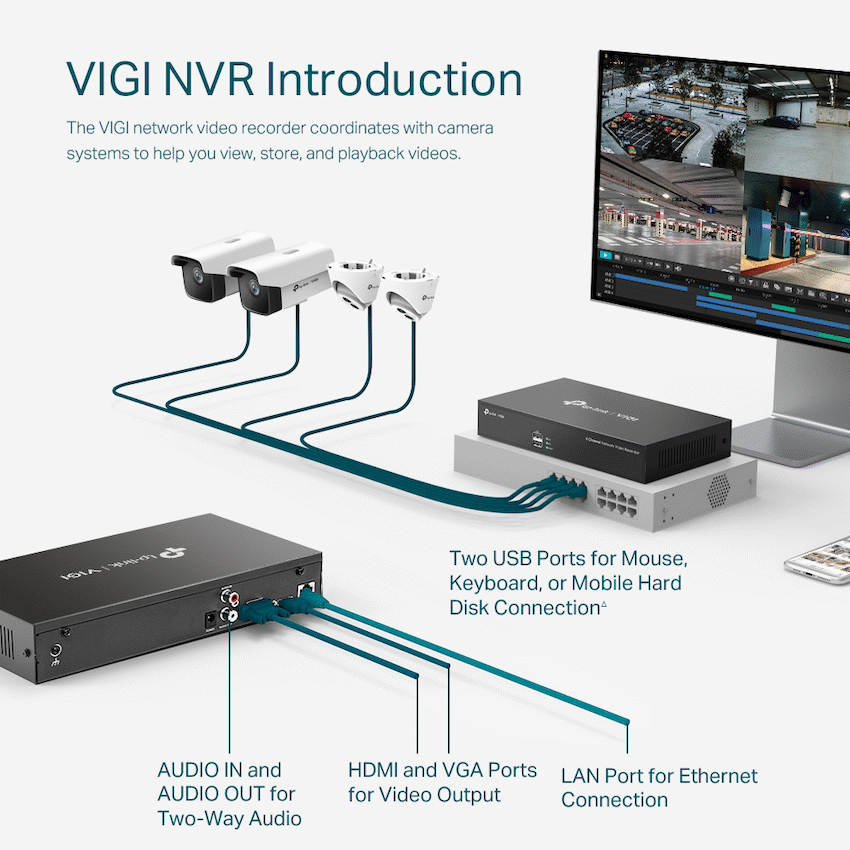TP-Link Vigi NVR1008H 8-Channel Network Video Recorder