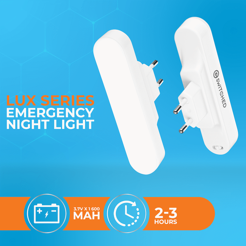 Switched Lux Series - Emergency Night Light with Auto Power Failure Detection