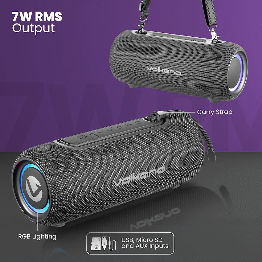 Volkano Mini Mamba 2.0 Series Bluetooth Speaker - Black