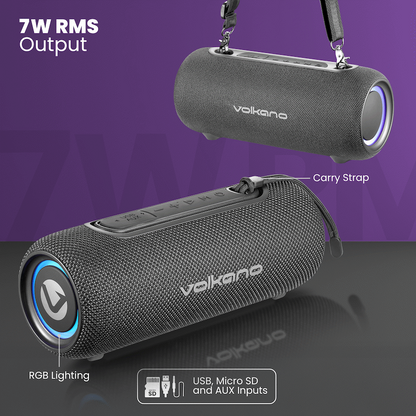 Volkano Mini Mamba 2.0 Series Bluetooth Speaker - Black