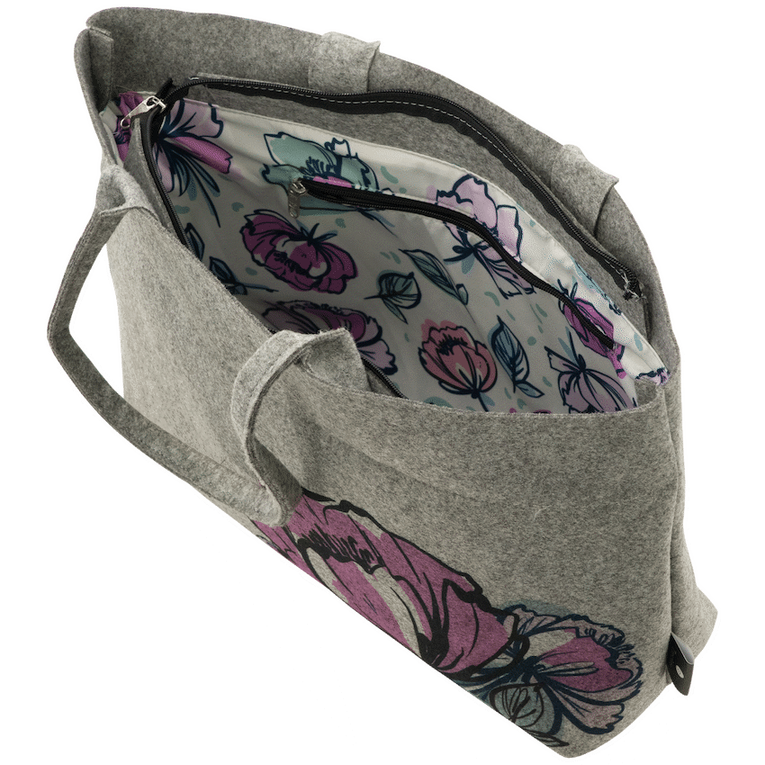 Totes Babe Peony Diaper Tote - Grey