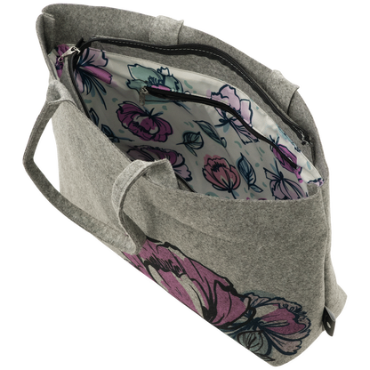 Totes Babe Peony Diaper Tote - Grey