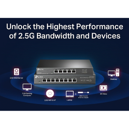 TP-Link TL-SG108-M2 8-Port 2.5G Multi-Gigabit Desktop Switch
