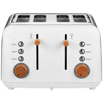 Boden Stark Anson Collection 4 Slice SS Toaster White