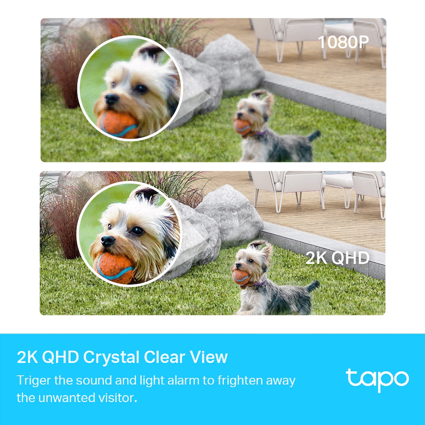 TP-Link Tapo C420 2K QHD Smart Wire-Free Security Camera, 1 Camera System