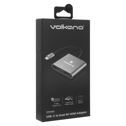 Volkano Expand Series USB-C to Dual 4K HDMI Adaptor