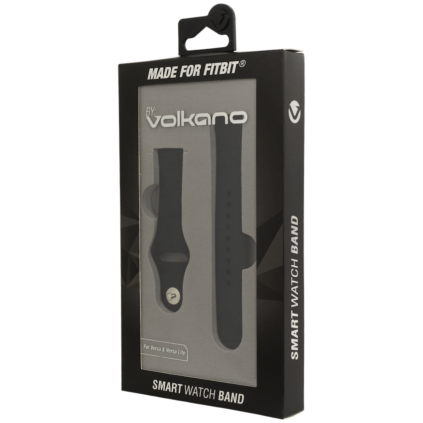 Volkano Smart Watch Band - Silicone - Fitbit Versa/Lite - Large - Black