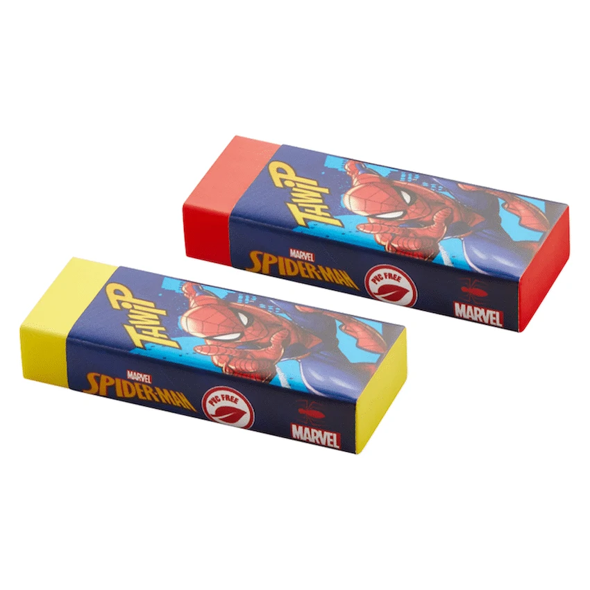 Spiderman 2 Pastel Primary Erasers. Multi