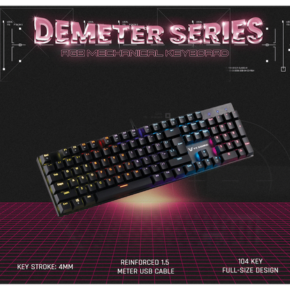 VX Demeter Series Mechanical Keyboard with Full RGB Lighting