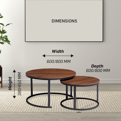 Everfurn Indus Nesting Coffee Table - Mahogany 2-Piece