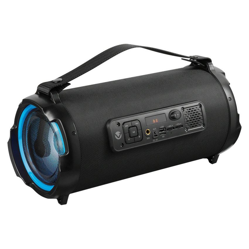 Volkano Apogee Series Bluetooth Speaker with RGB Lighting and Karaoke/Mic Input