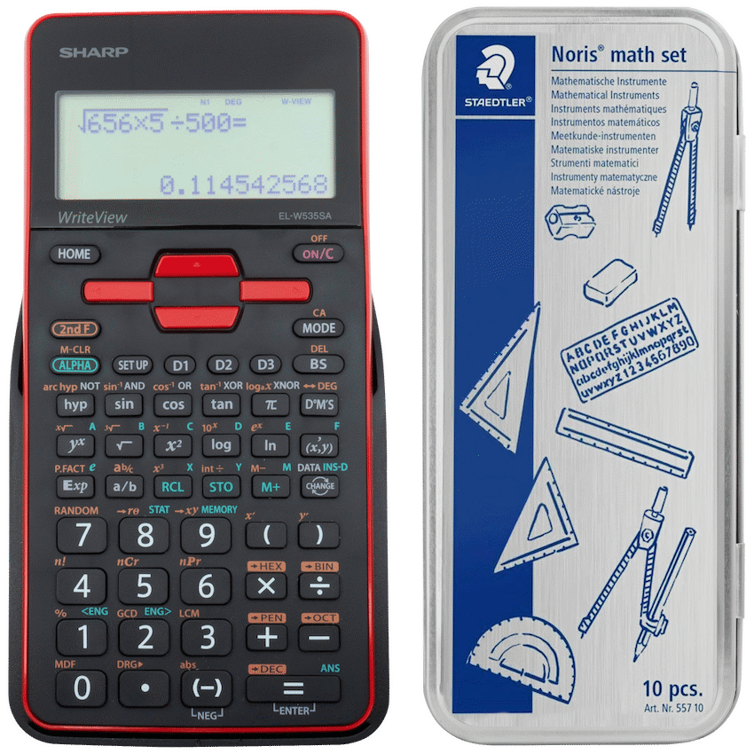 Sharp EL535 Scientific Calculator - 422 Functions- Red