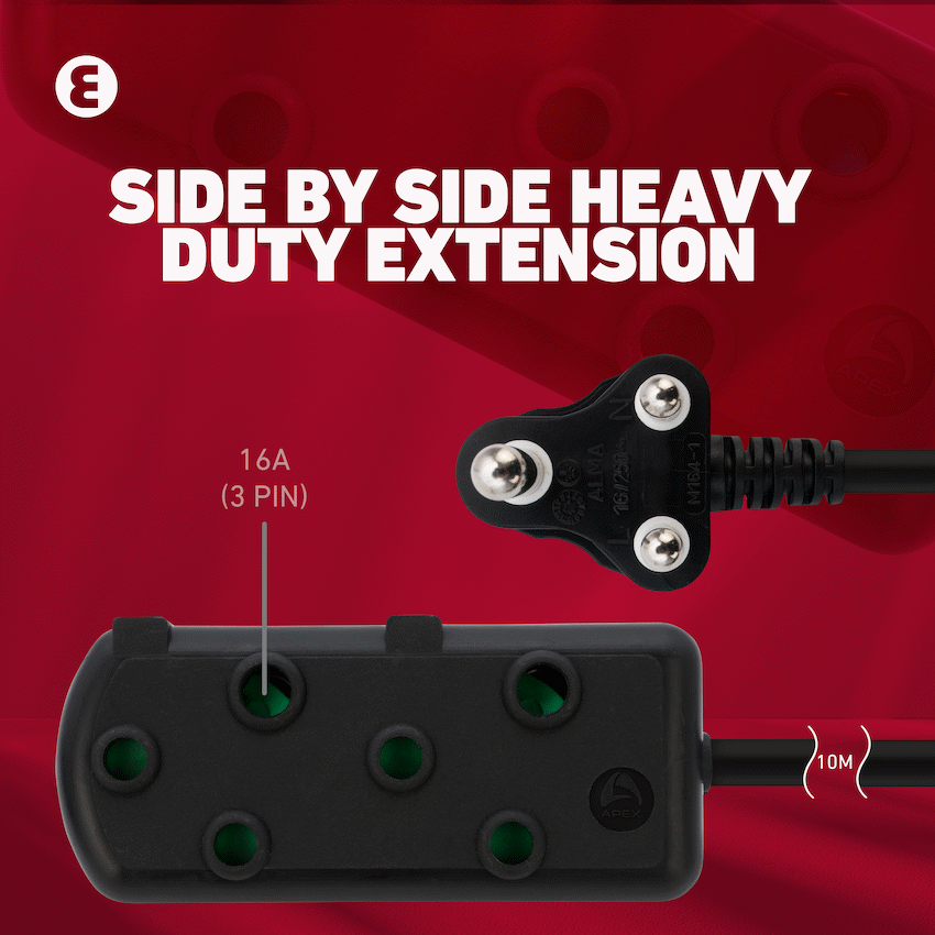 Ellies Side-by-Side Heavy-Duty Extension Lead - 20m