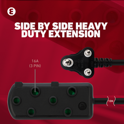 Ellies Side-by-Side Heavy-Duty Extension Lead - 20m