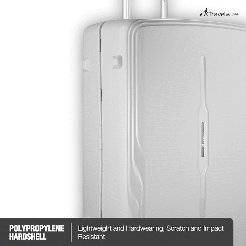 Travelwize Clipper PP 3Pc 4-Wheel Spinner Luggage Set Nardo Grey