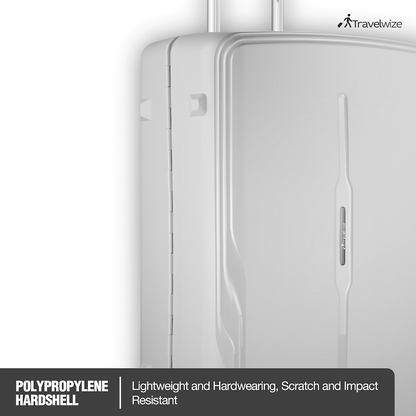 Travelwize Clipper PP 3Pc 4-Wheel Spinner Luggage Set Nardo Grey