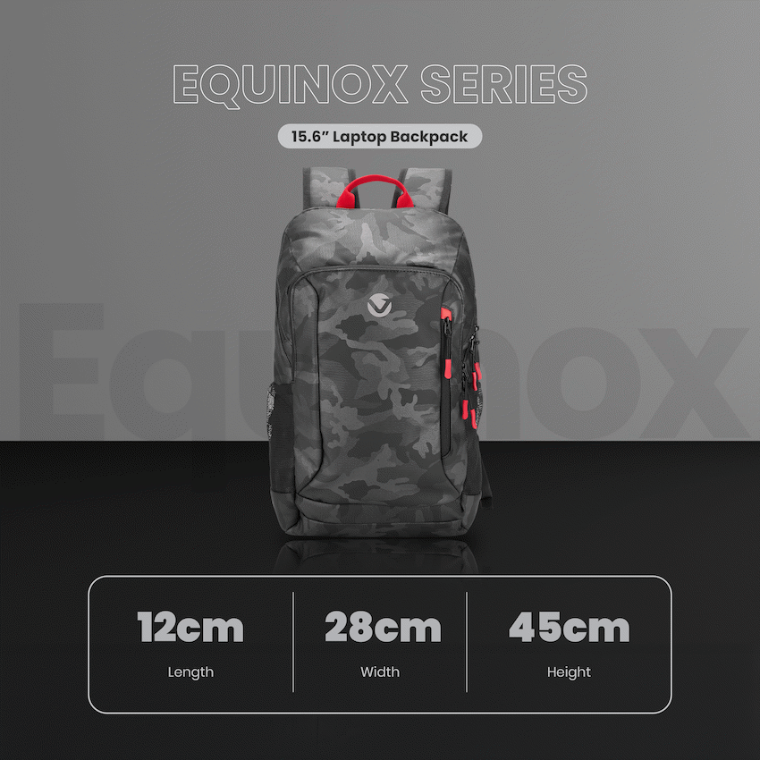 Volkano Equinox 15.6" Laptop Backpack - Black
