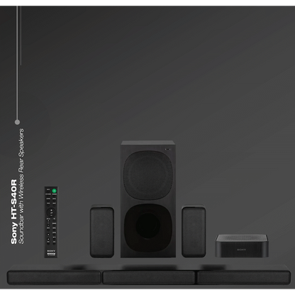 Sony HT-S40R 600w 5.1ch Soundbar with Wireless Rear Speakers