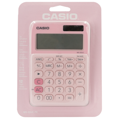 Casio MS-20UC - Desktop Calculator - 12-Digit - Pink