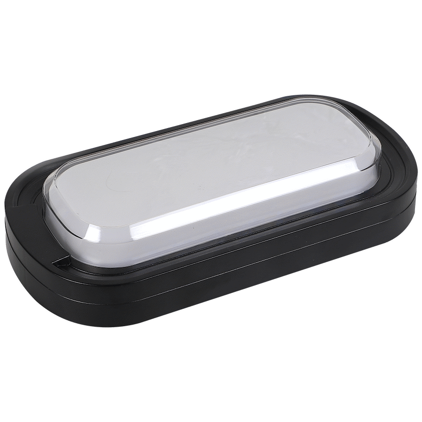 Ellies Ellipse Series AC 24W Capsule LED Bulkhead - PC - BK