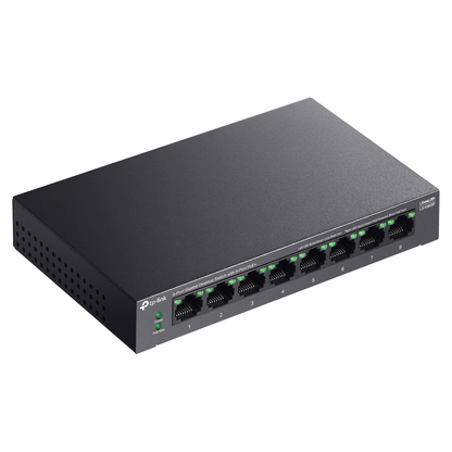 TP-Link LS108GP 8-Port Gigabit Desktop Switch with 8-Port PoE+