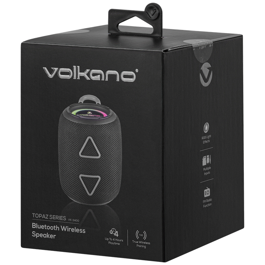 Volkano Topaz Series Bluetooth Speaker - Black