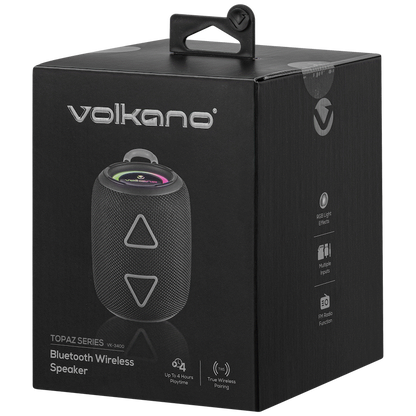 Volkano Topaz Series Bluetooth Speaker - Black