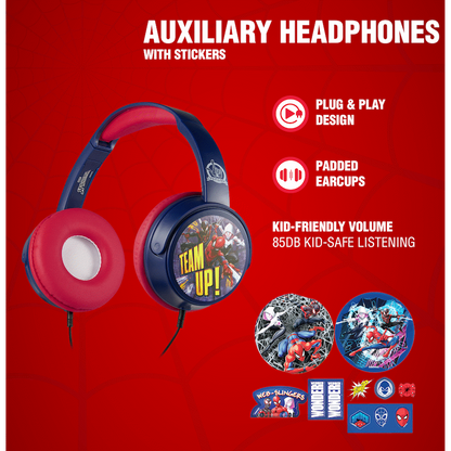 Marvel Spider-Man Wired Headphones with Stickers