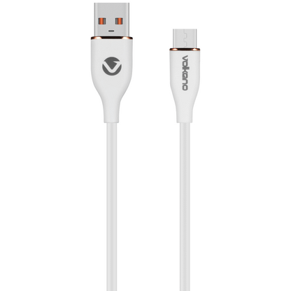 Volkano Flexi Series USB to Micro USB 2.5m 18w - White