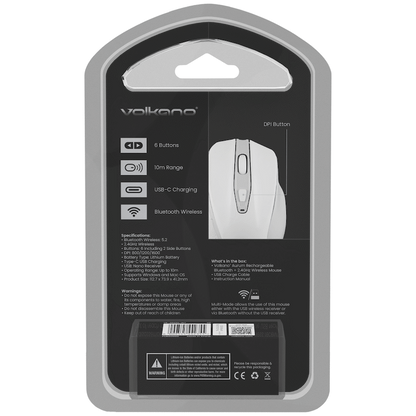 Volkano Aurum Series Bluetooth Wireless Mouse - White
