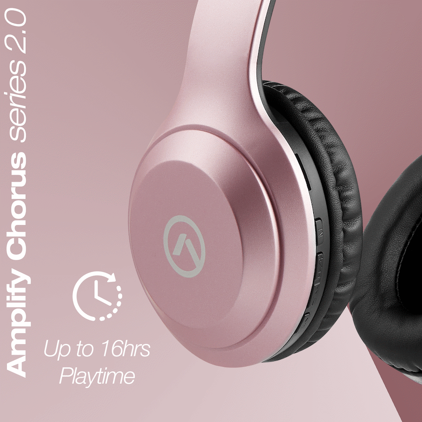 Amplify Chorus Series 2.0 Bluetooth Headphones - Rose Gold
