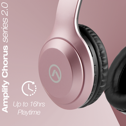Amplify Chorus Series 2.0 Bluetooth Headphones - Rose Gold
