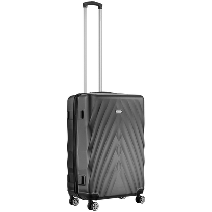 Travelwize Terra ABS 55cm 4-Wheel Spinner Luggage - Black