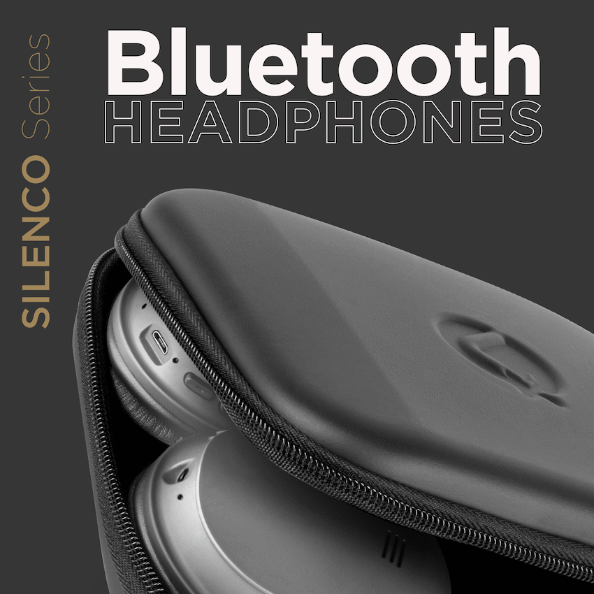VolkanoX Silenco Series Active Noise Cancelling Bluetooth Headphones - Silver