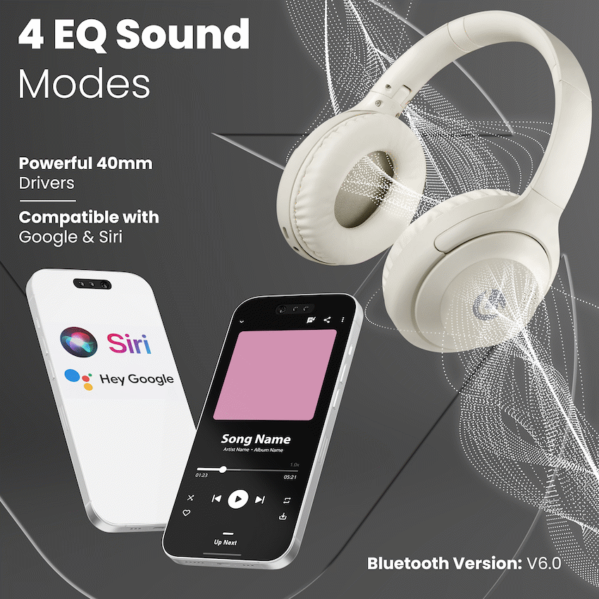 Volkano Cosmic 2 Series Bluetooth Headphone - Nude