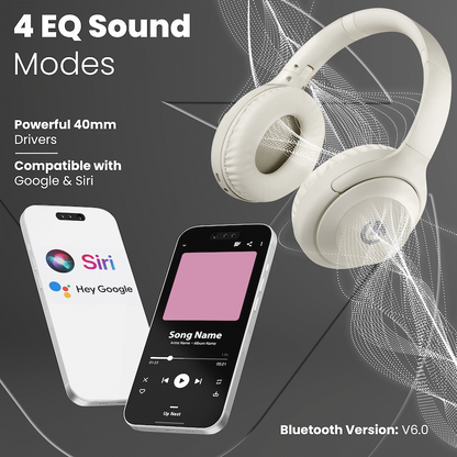 Volkano Cosmic 2 Series Bluetooth Headphone - Nude
