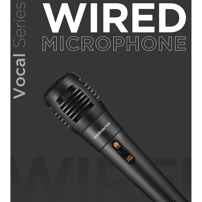 Volkano Vocal Series ABS Wired Microphone - Black
