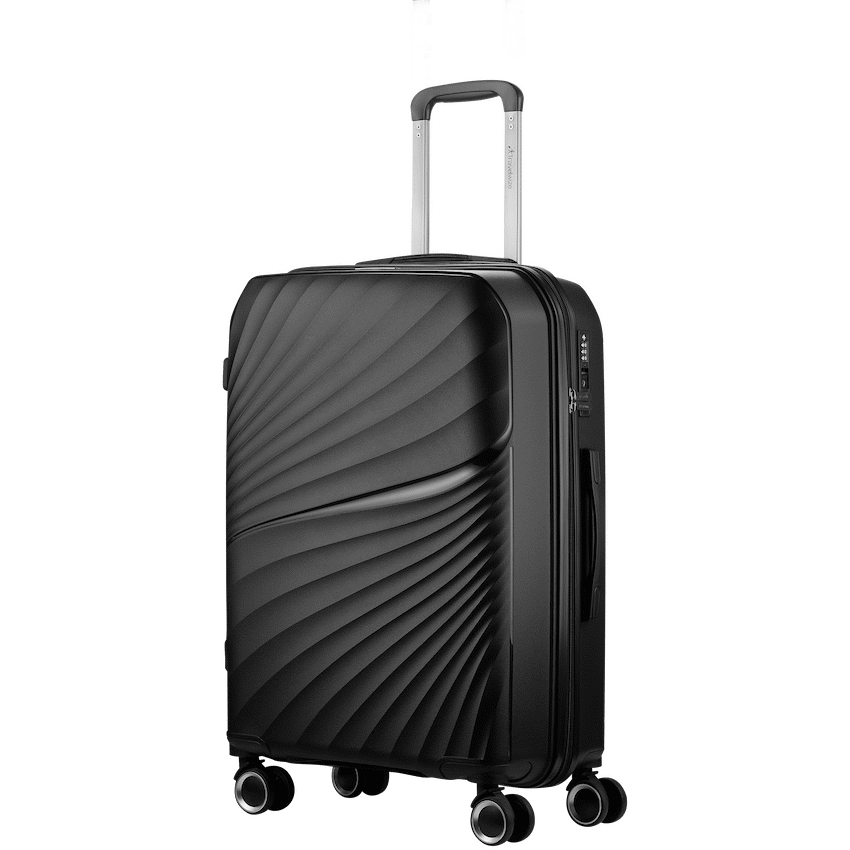 Travelwize Quartz PP 76cm 4-Wheel Spinner Luggage - Black