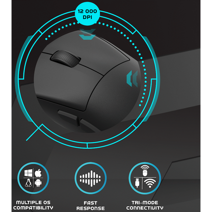 Volkano gaming Arc SL Lightweight Rechargeable multimode Gaming Mouse - Black