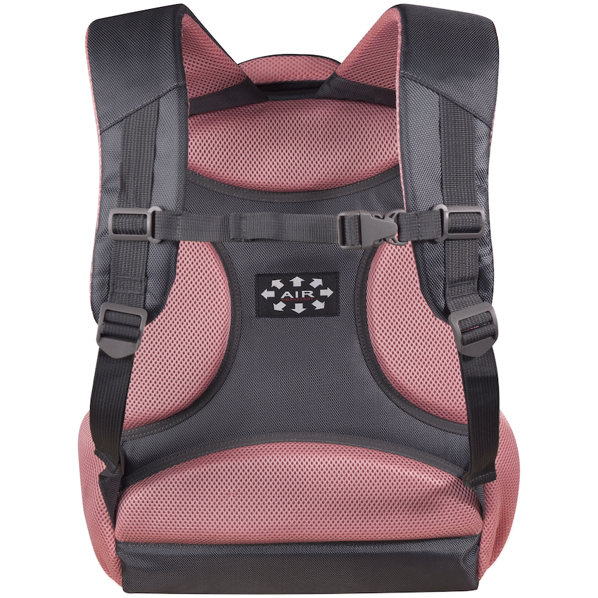 Volkano Orthopaedic Backpack 27L - Dark Grey/Pink