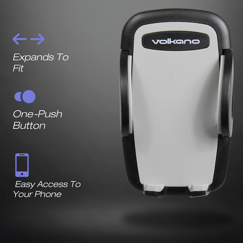 Volkano Flow Series Car Air Vent Phone Holder - Large - Black