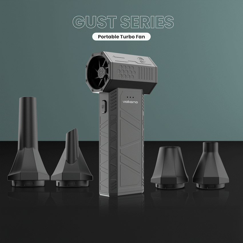 Volkano Gust Series Portable Turbo Fan - Black