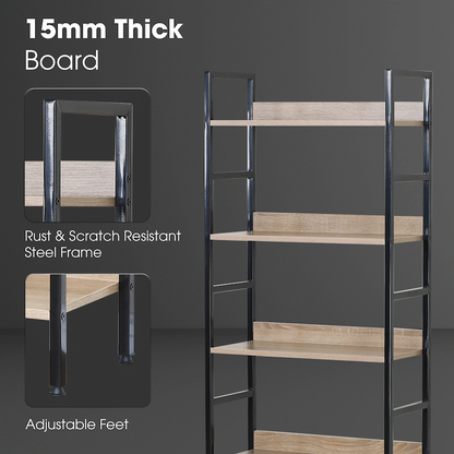 Everfurn Ethan Bookshelf - Oak