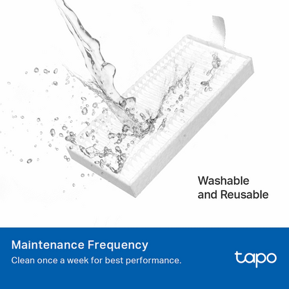 TP-Link Tapo RVA100 Main Brush  x1, Side Brush  x2, HEPA Filter(Large Size)  x2 for Tapo RV10 Lite