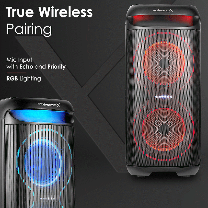 VolkanoX VXP200 Dual 6.5" Party Speaker  - Black