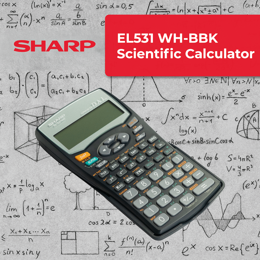 Sharp EL531 WH-BBK - Scientific Calculator - 272 Functions