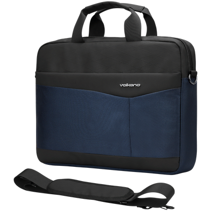 Volkano Seismic 15.6" Laptop Shoulder Bag Blk/Nvy